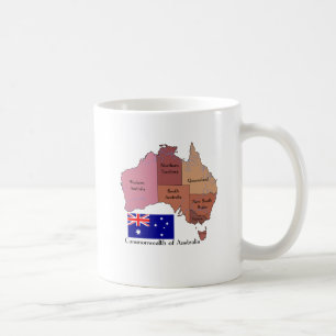 Flagge und Karte von Australien Tasse