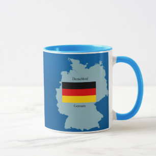 Flagge und Karte von Deutschland Tasse