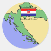Flagge und Karte von Kroatien