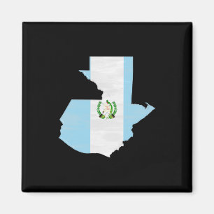 Flagge und Landkarte Guatemalas Magnet