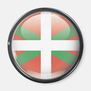 Flagge und Schild von Euskadi Magnet