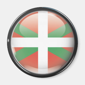 Flagge und Schild von Euskadi Magnet