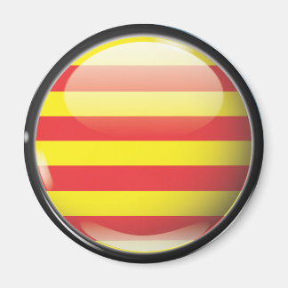Flagge und Schild von Katalonien Magnet