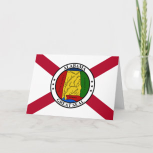 Flagge und Siegel von Alabama, Flagge von Alabama Karte