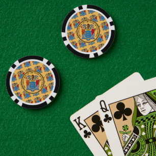 Flagge und Siegel von New Jerseyan, New Jersey Pokerchips