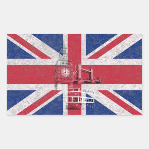Flagge und Symbole Großbritanniens ID154 Rechteckiger Aufkleber