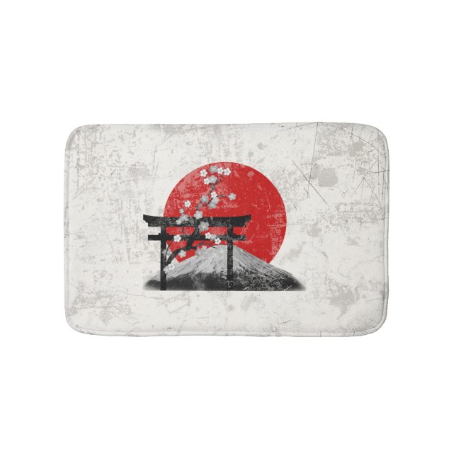 Flagge und Symbole Japans ID153 Badematte (Vorderseite)
