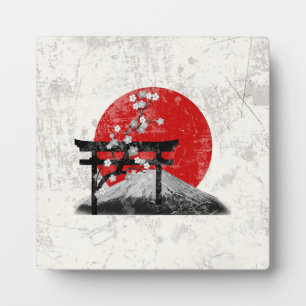 Flagge und Symbole Japans ID153 Fotoplatte