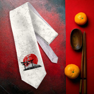 Flagge und Symbole Japans ID153 Krawatte