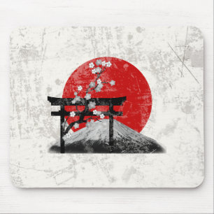 Flagge und Symbole Japans ID153 Mousepad