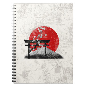 Flagge und Symbole Japans ID153 Notizblock