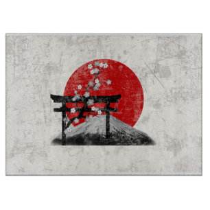 Flagge und Symbole Japans ID153 Schneidebrett