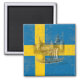 Flagge und Symbole Schwedens ID159 Magnet (Vorne)
