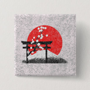 Flagge und Symbole von Japan ID153 Button