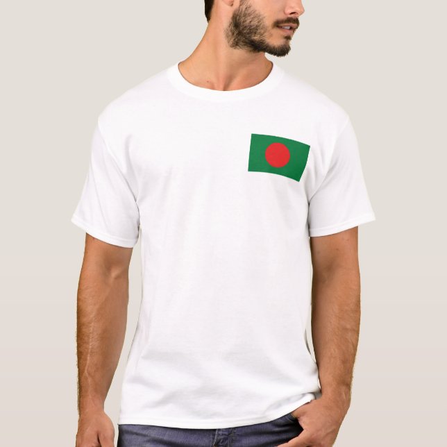 Flagge und T - Shirt von Bangladesch (Vorderseite)