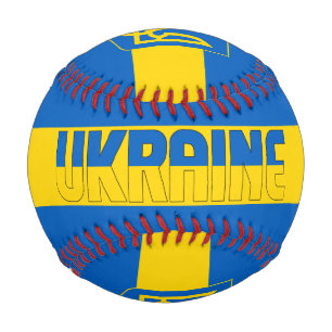 Flagge und Wappen der Ukraine Patriotisch Baseball