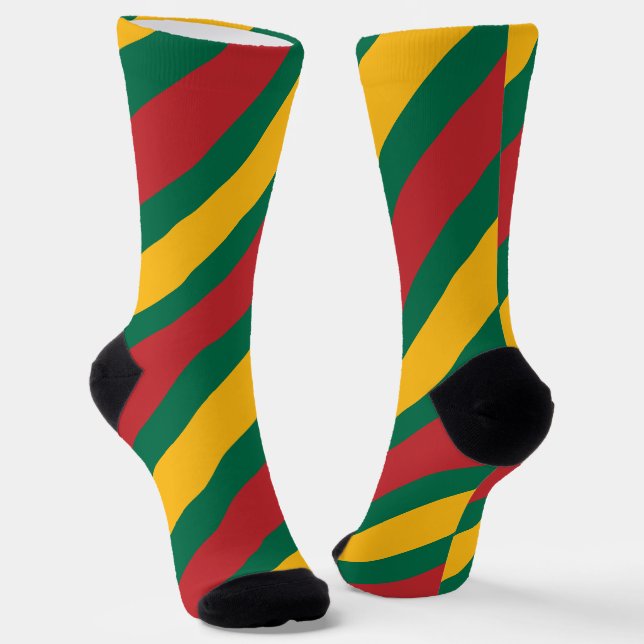 Flagge und Wappen Litauens Socken (Gewinkelt)
