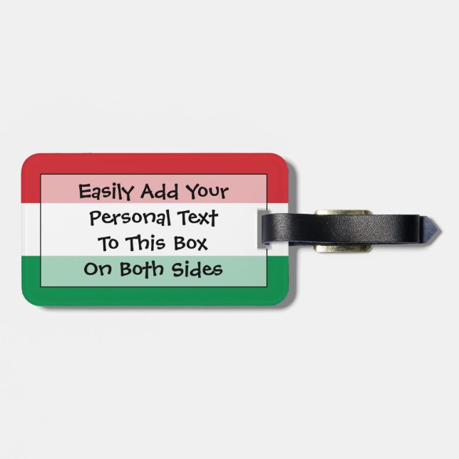 Flagge Ungarns Easy ID Persönlich Gepäckanhänger (Rückseite horizontal)