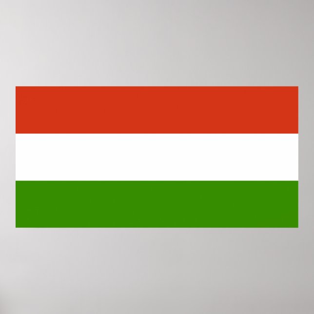 Flagge Ungarns Poster (Vorne)