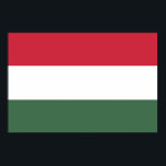 Flagge Ungarns Poster<br><div class="desc">Die Flagge Ungarns besteht aus drei waagerechten roten,  weißen und grünen Streifen.</div>