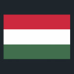 Flagge Ungarns Poster<br><div class="desc">Die Flagge Ungarns besteht aus drei waagerechten roten,  weißen und grünen Streifen.</div>
