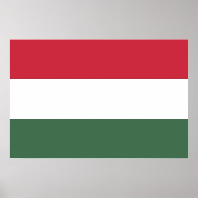Flagge Ungarns Poster (Vorne)