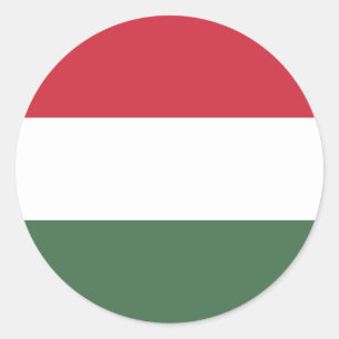 Flagge Ungarns Runder Aufkleber