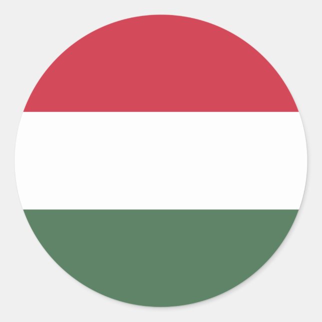 Flagge Ungarns Runder Aufkleber (Vorderseite)