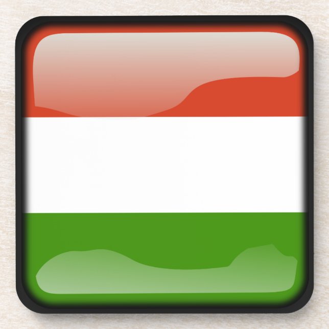 Flagge Ungarns Untersetzer (Vorderseite)