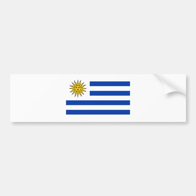 Flagge Uruguays Autoaufkleber (Vorne)