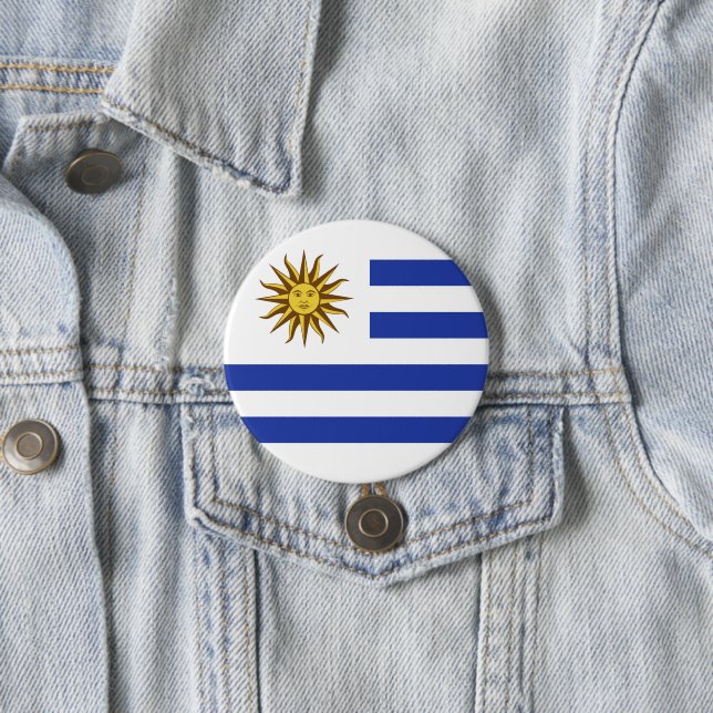 Flagge Uruguays Button (Beispiel)