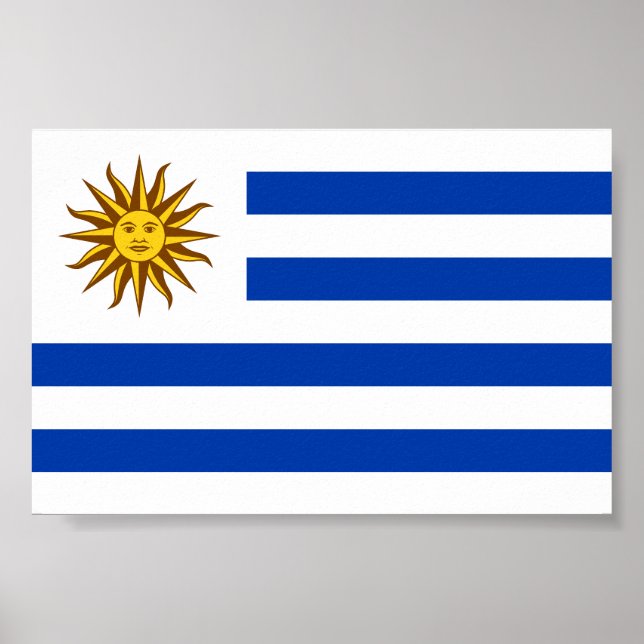 Flagge Uruguays Poster (Vorne)