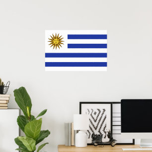 Flagge Uruguays Poster