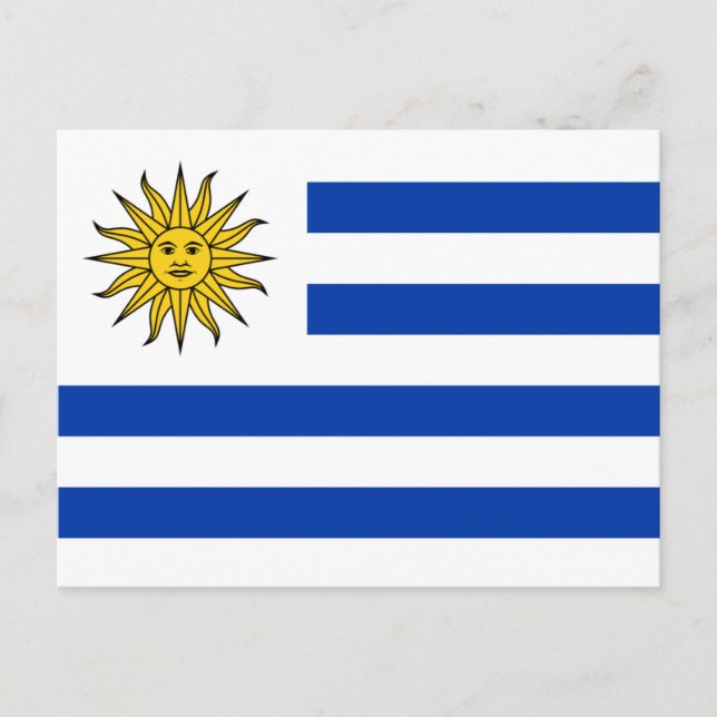 Flagge Uruguays Postkarte (Vorderseite)