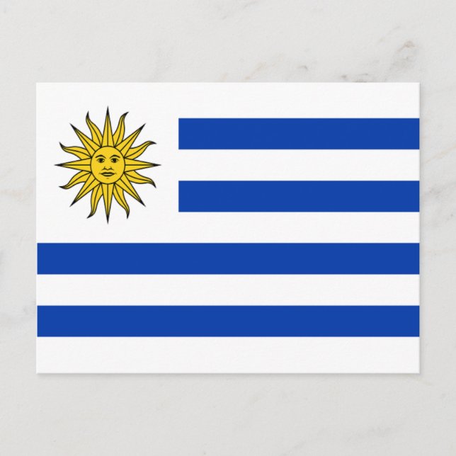 Flagge Uruguays Postkarte (Vorderseite)