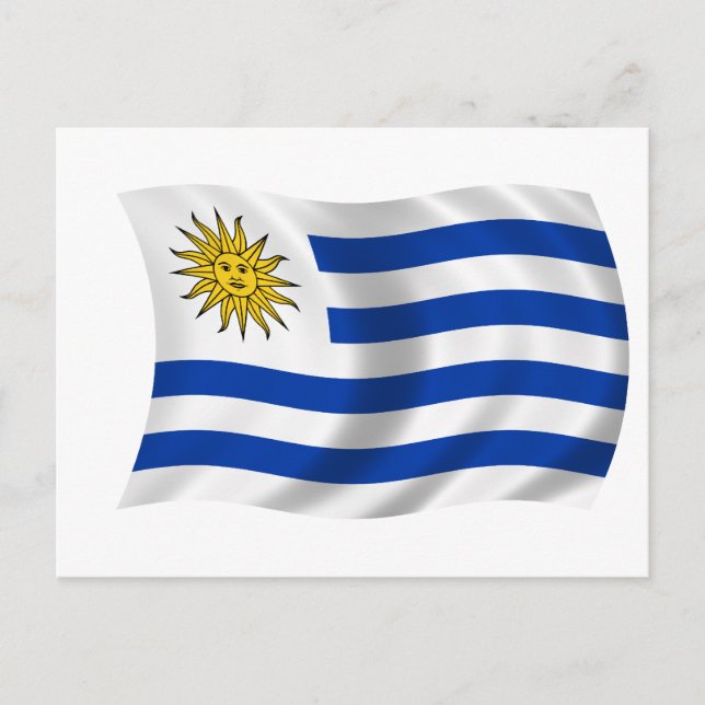 Flagge Uruguays Postkarte (Vorderseite)