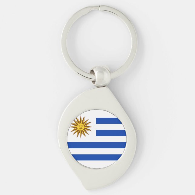 Flagge Uruguays Schlüsselanhänger (Vorderseite)
