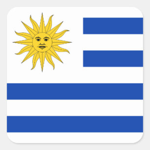 Flagge Uruguays (Uruguay) Quadratischer Aufkleber