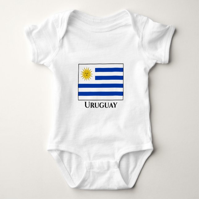 Flagge Uruguays (Uruguayan) Baby Strampler (Vorderseite)