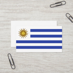 Flagge Uruguays Visitenkarte
