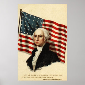 Flagge USA-George Washington Poster