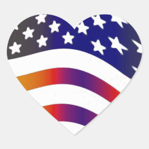 Flagge USA Herz Liebe amerikanische Ehre Truppen S Herz-Aufkleber