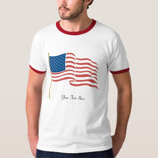 Flagge USA/Waving T-Shirt (Vorderseite)