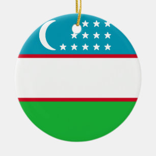 Flagge Usbekistans Keramik Ornament
