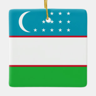 Flagge Usbekistans Keramikornament