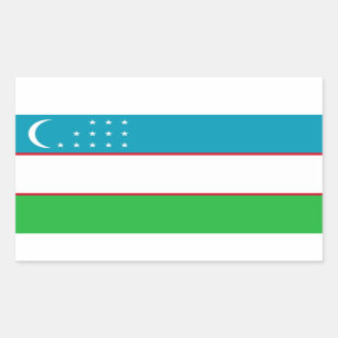 Flagge Usbekistans Rechteckiger Aufkleber
