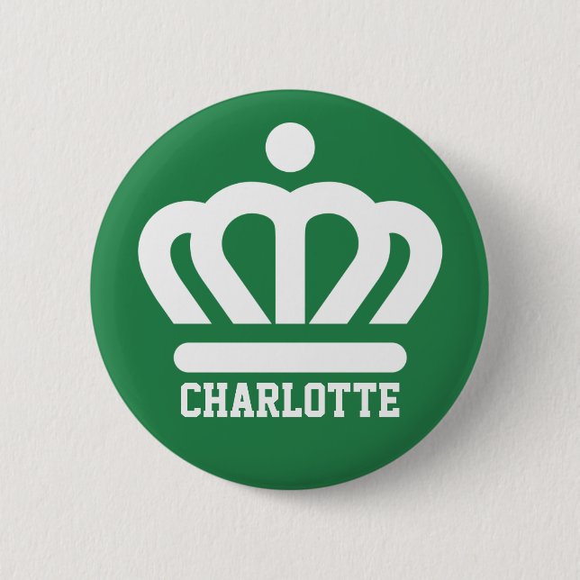Flagge (Variante) von Charlotte, NC Button (Vorderseite)