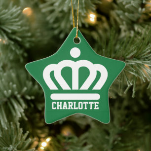 Flagge (Variante) von Charlotte, NC Keramik Ornament