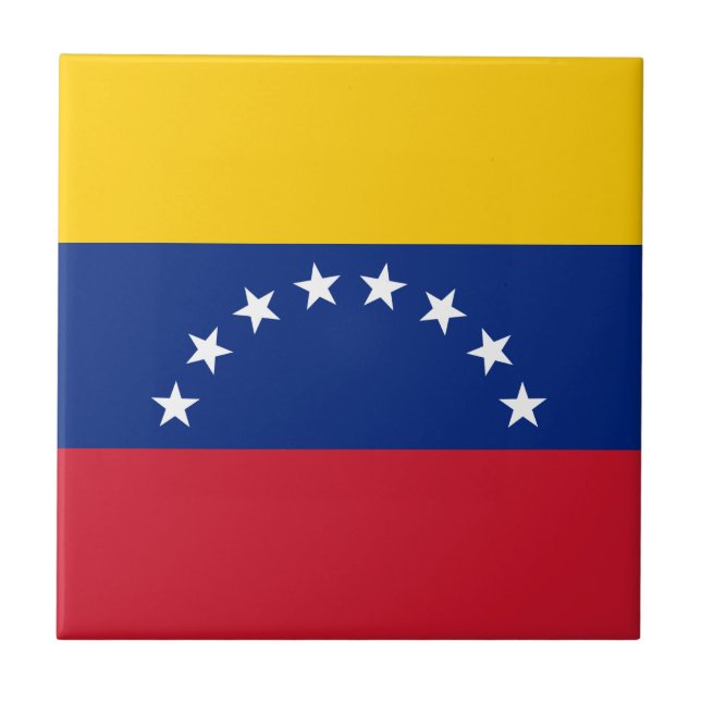 Flagge Venezuelas Fliese (Vorderseite)
