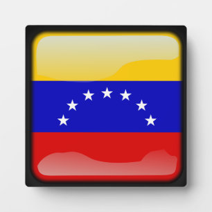 Flagge Venezuelas Fotoplatte